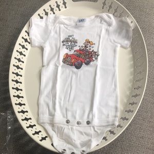 New 18-month cotton onesie saying Don't make me choke on your secondhand smoke.